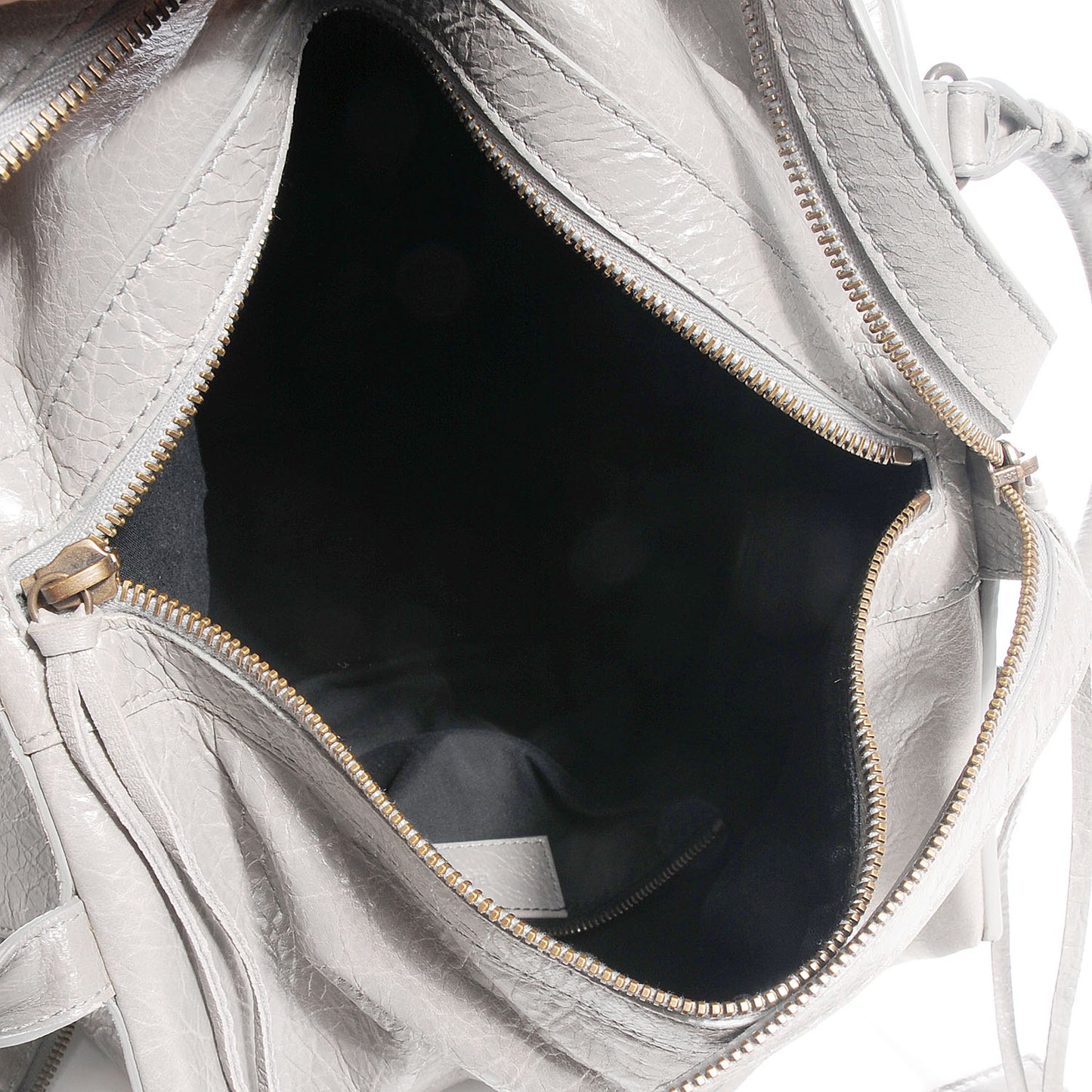 Agneau Classic Hardware Zip Traveler Backpack Gris Pyrite