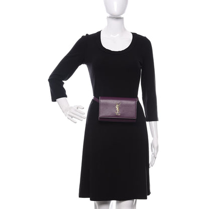 Saint Laurent Smooth Calfskin Monogram Kate Belt Bag Purple 2 of 9