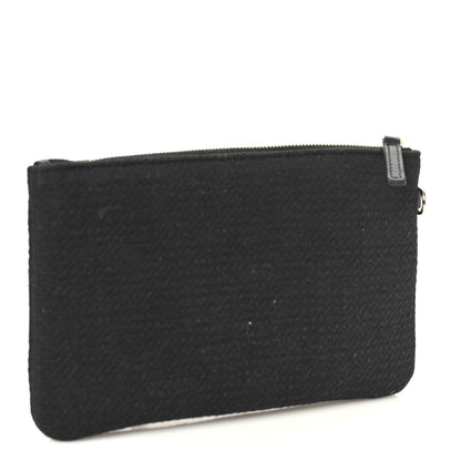 Chanel Mixed Fibers Small Deauville Pouch Black 3 of 7
