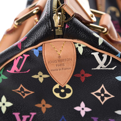 Louis Vuitton Monogram Multicolor Speedy 30 Black 6 of 9