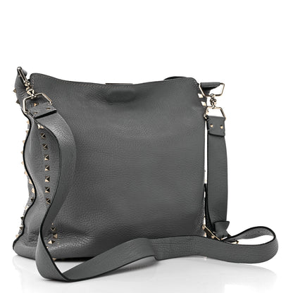 Valentino Garavani Pebbled Calfskin Small Rockstud Flip-Lock Messenger Bag Pebble 3 of 17
