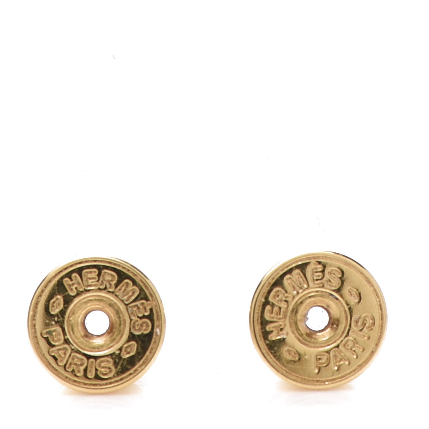 Gold Lacquered Pop H Earrings Orange