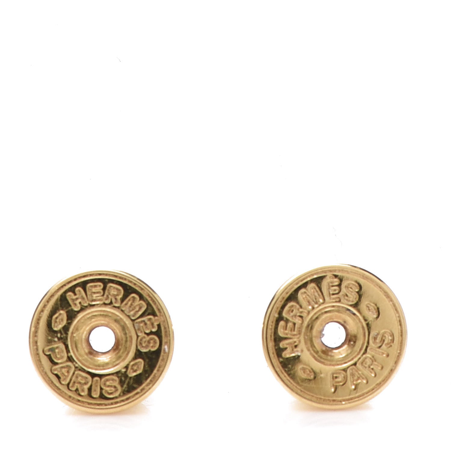 Hermes Gold Lacquered Pop H Earrings Orange 4 of 5