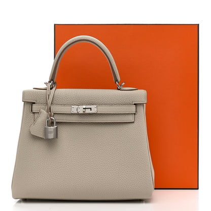 Hermes Togo Kelly Retourne 25 Beton Gris Asphalte 11 of 11