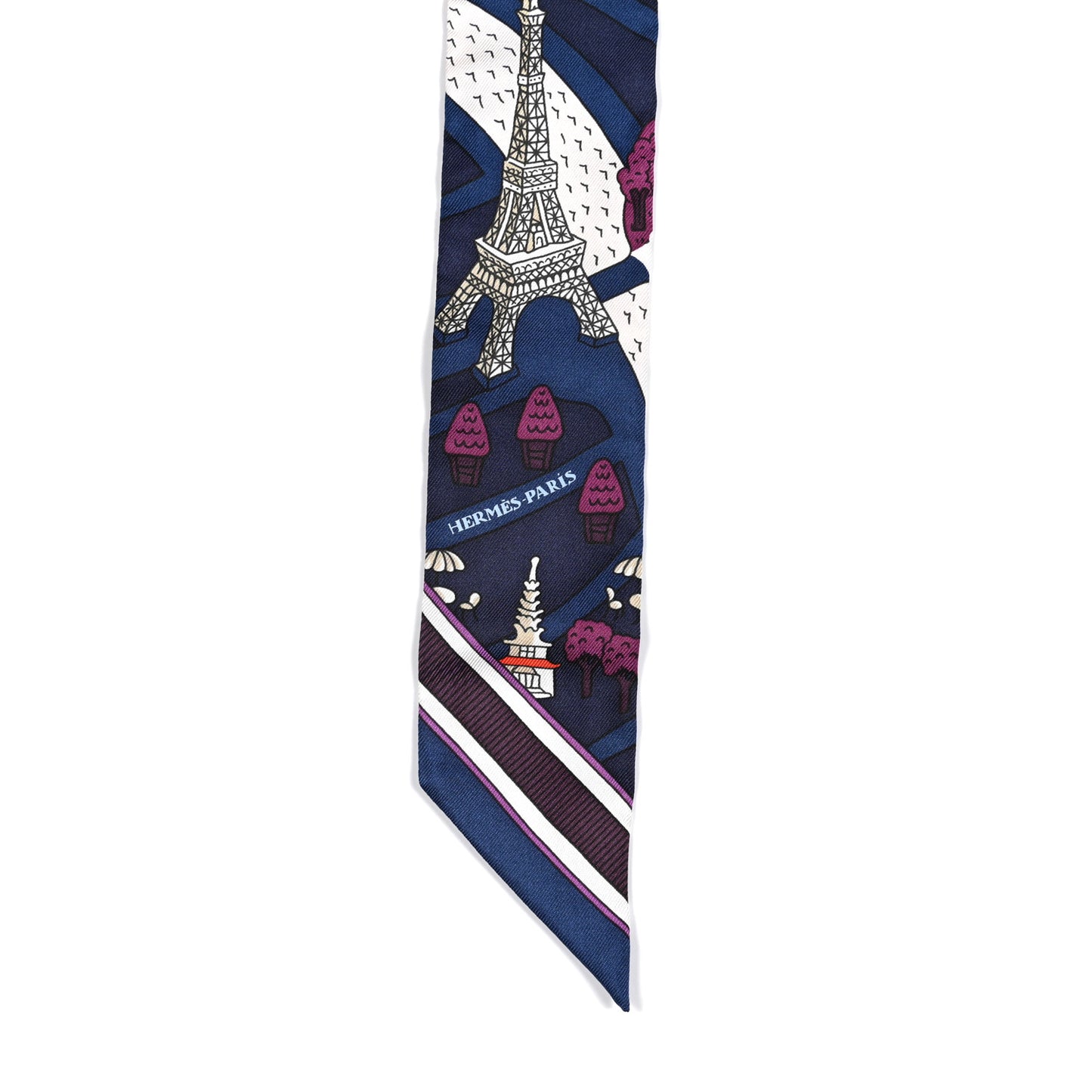 Silk Les Nouveaux Amoureux de Paris Twilly Marine Violet White