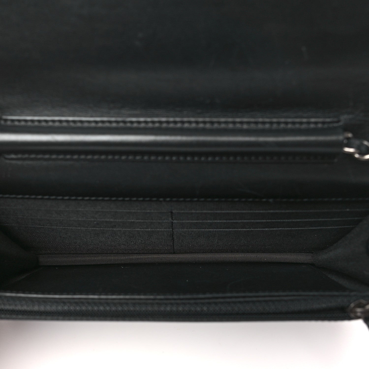 Chanel Calfskin Chain 20s Signe Wallet on Chain WOC Black 5 of 11