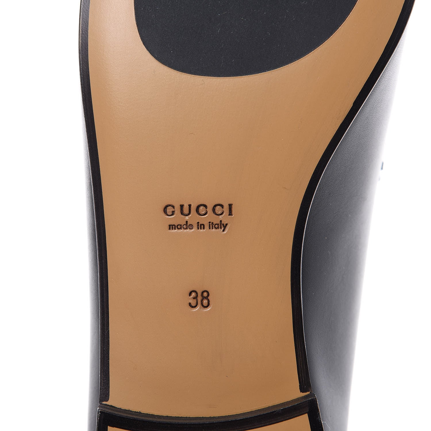 Gucci Calfskin Womens Jordaan Loafers 38 Black 8 of 10