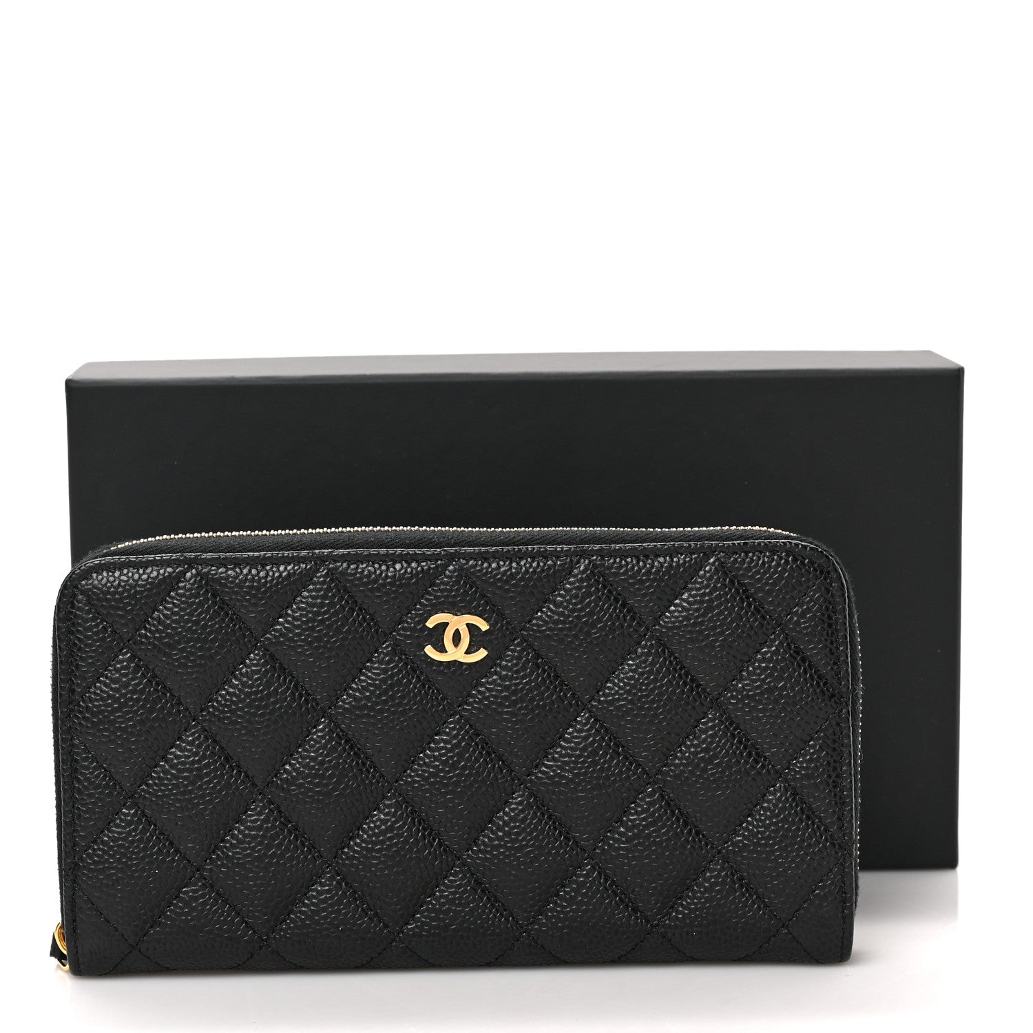 Chanel Caviar Quilted Large Gusset Zip Around Wallet Black 11 of 11