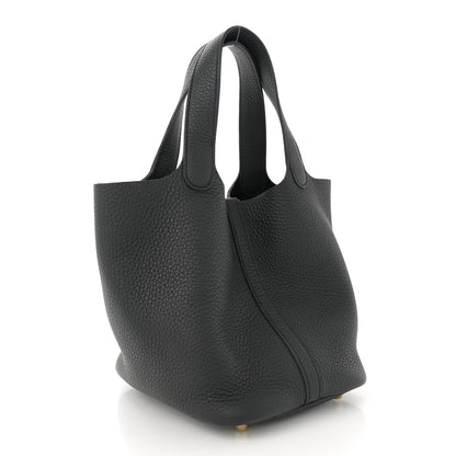 Hermes Taurillon Clemence Picotin Lock 18 PM Black 3 of 12