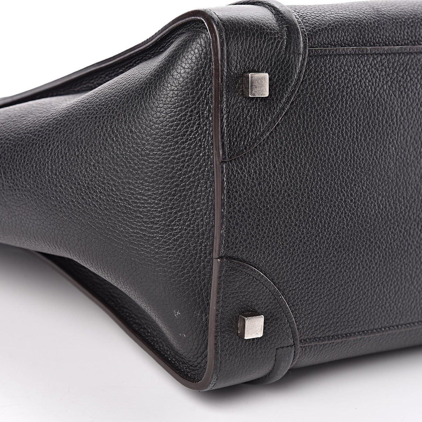 Drummed Calfskin Mini Luggage Black