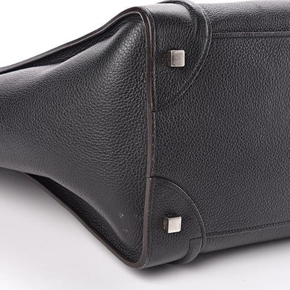 Celine Drummed Calfskin Mini Luggage Black 5 of 20