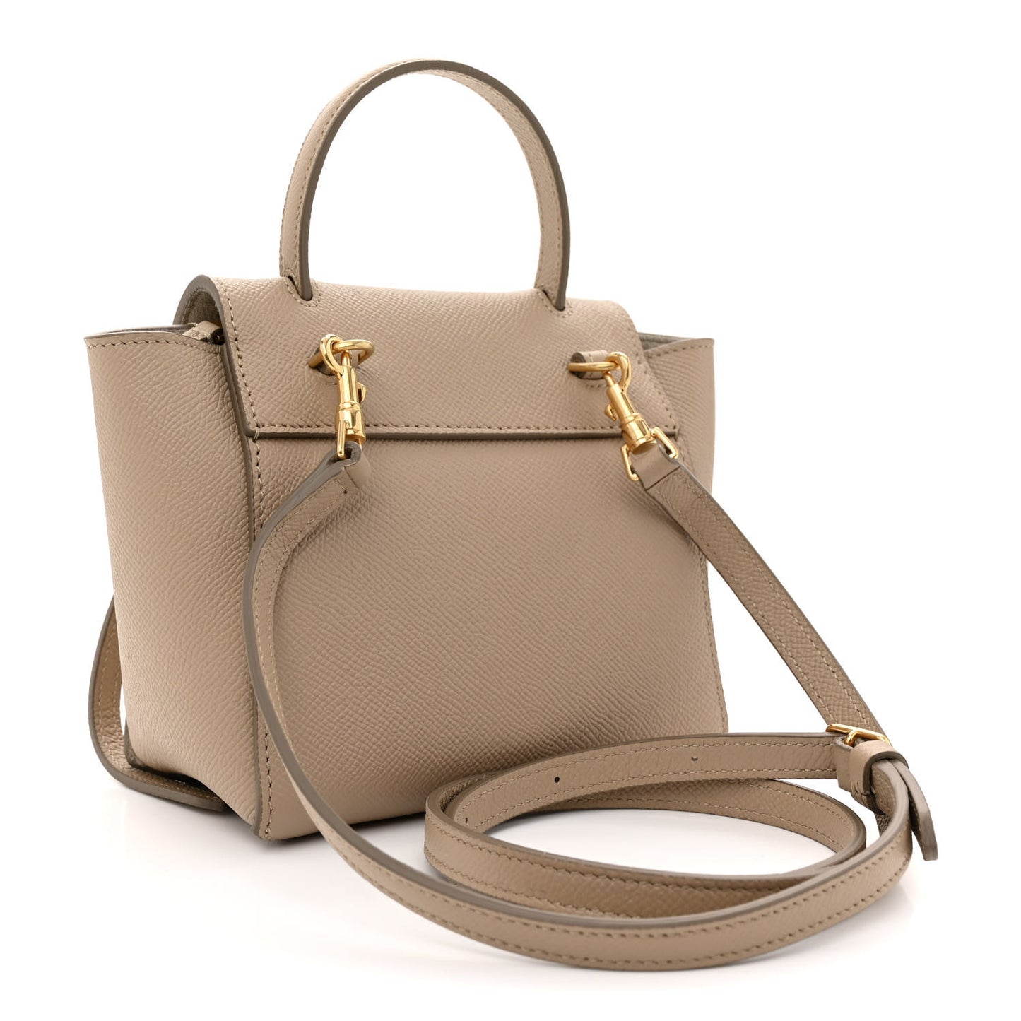 Grained Calfskin Pico Belt Bag Light Taupe