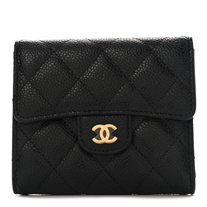 Chanel Caviar Quilted Compact Flap Wallet Black 1 of 10