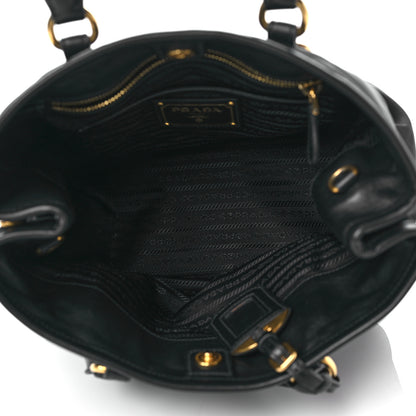 Prada Tessuto Nylon Vitello Daino Tote Black 5 of 10