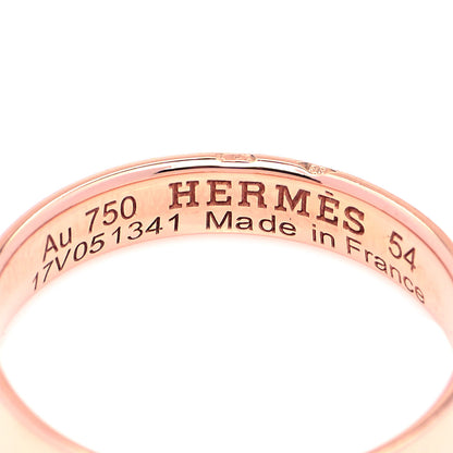 Hermes 18K Rose Gold Diamond Ever Herakles Wedding Band Ring 54 6.75 4 of 4