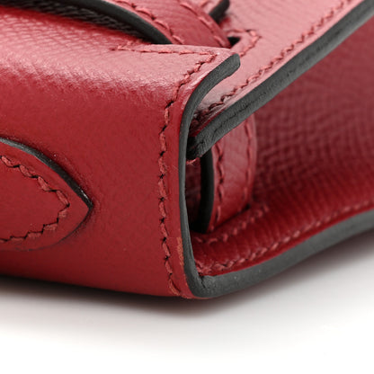 Hermes Epsom Mini Kelly Sellier 20 Rouge Grenat 11 of 13