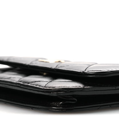 Chanel Calfskin Quilted Mini Maxi Pearls Wallet On Chain WOC Black 11 of 12