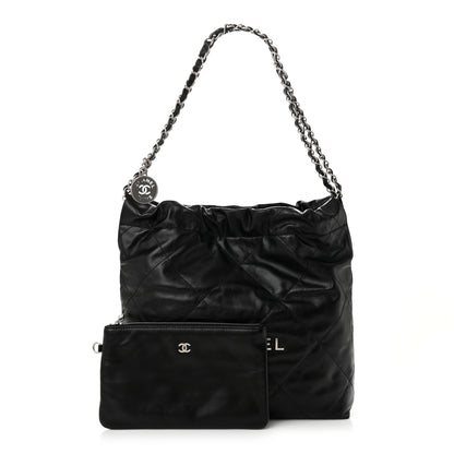 Chanel Shiny Calfskin Quilted Small Chanel 22 Black 3 of 11