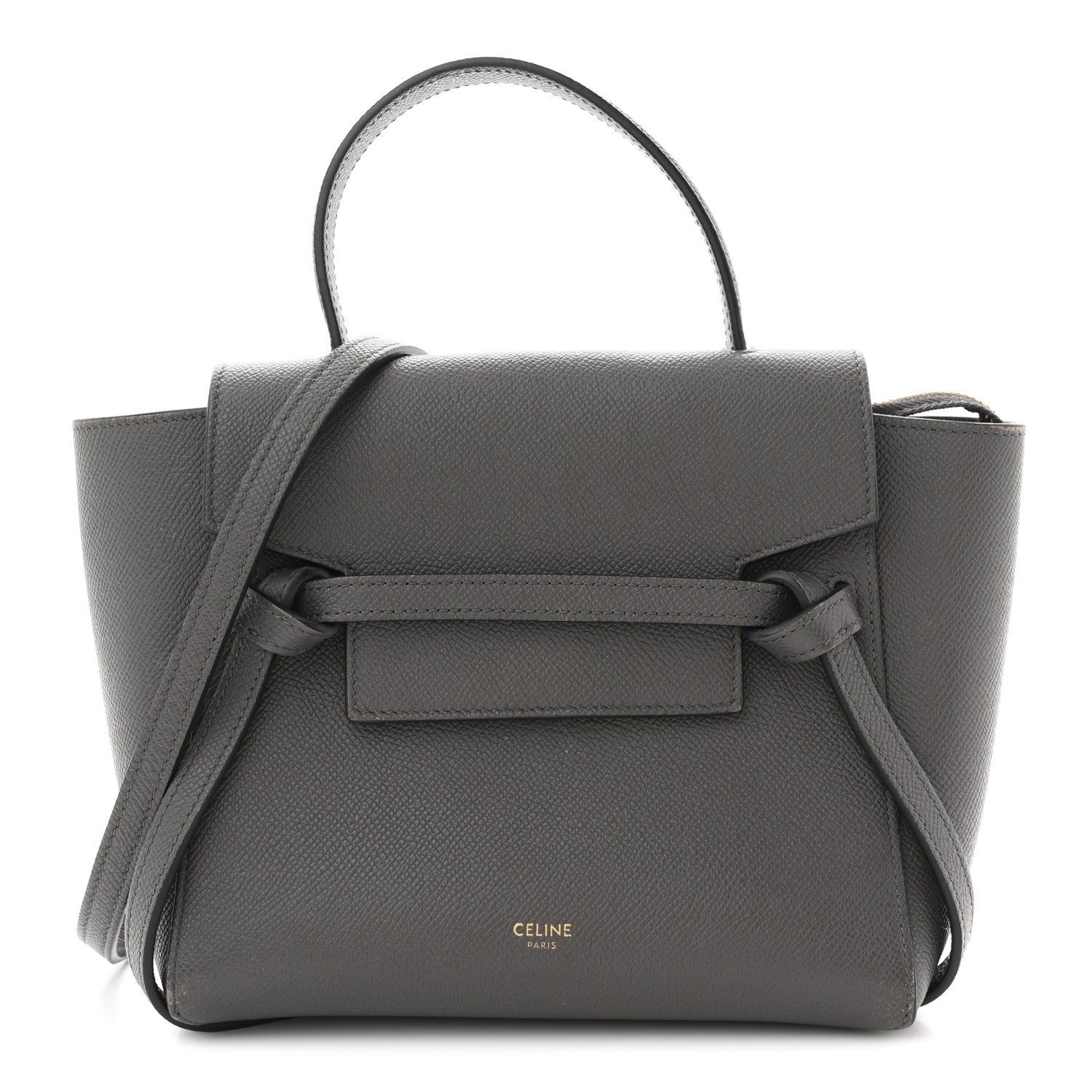 Celine Grained Calfskin Nano Belt Bag Grey 1 of 13