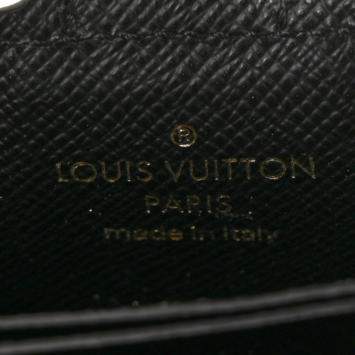 Monogram Gusset Card Holder Black