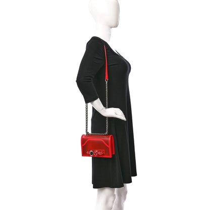 Alexander McQueen Calfskin Polyurethane Jeweled Knuckle Satchel Red 2 of 9