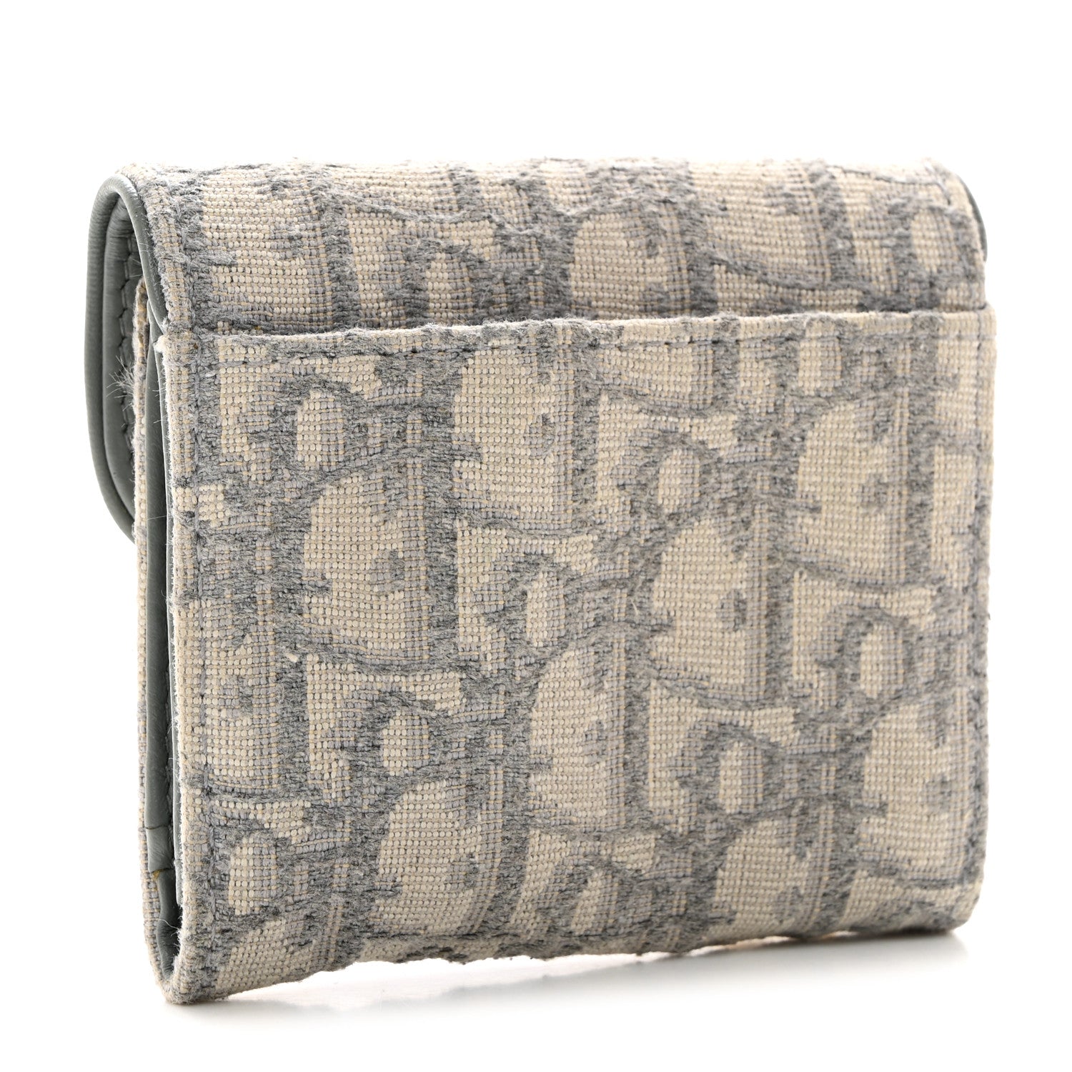 Christian Dior Oblique Saddle Lotus Wallet Grey 3 of 13