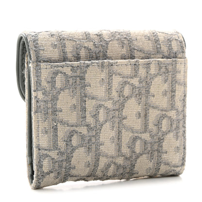 Christian Dior Oblique Saddle Lotus Wallet Grey 3 of 13