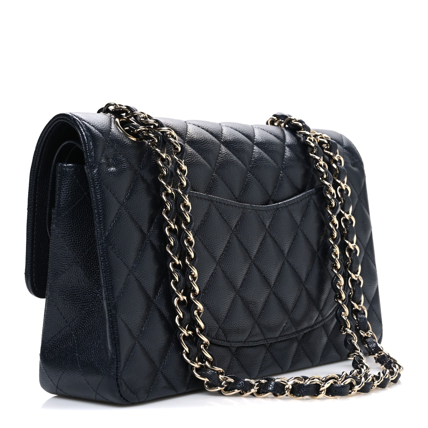 Chanel Caviar Quilted Medium Double Flap Navy 2 of 9