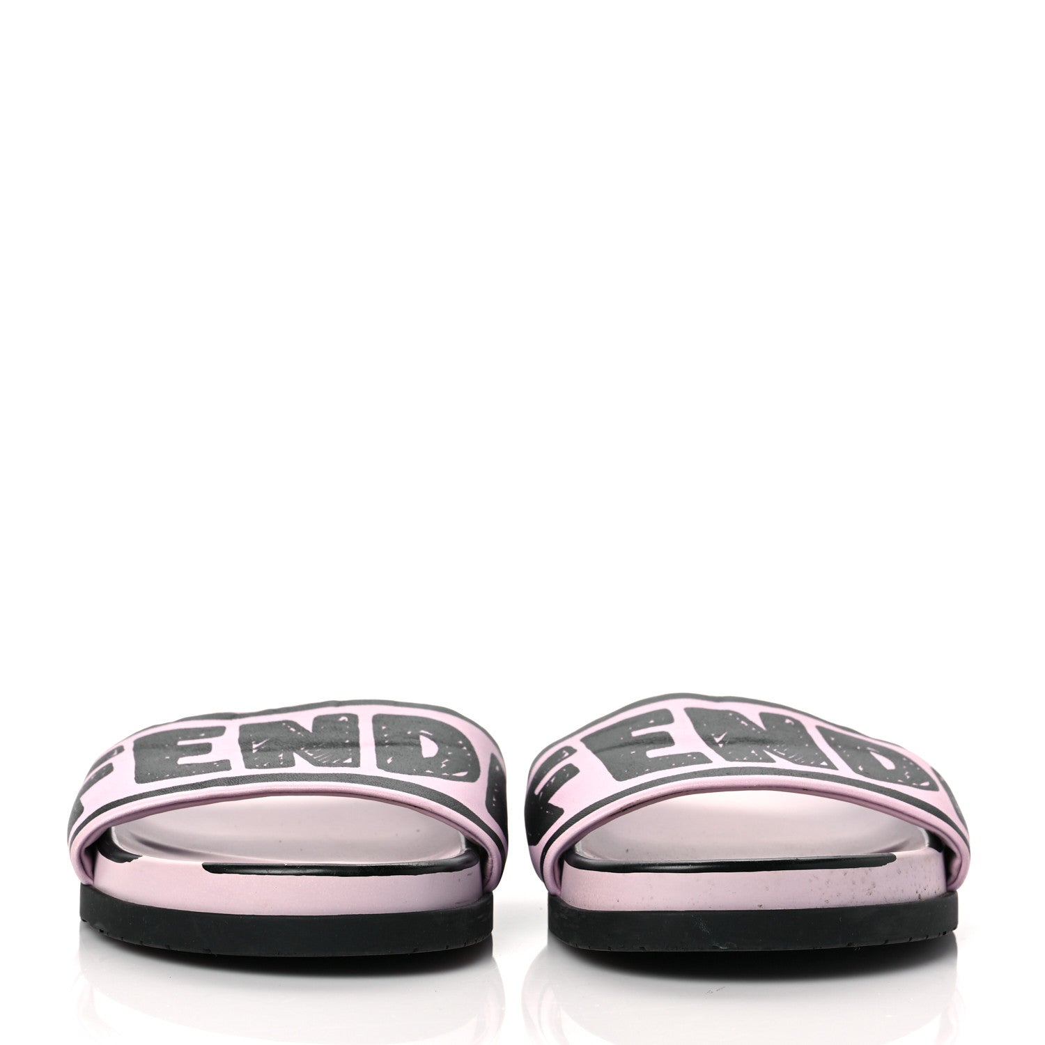 Fendi X JOSHUA VIDES Roma Calfskin Fussbetts Slide Sandals 41 Pink Xiloph White Black 2 of 9