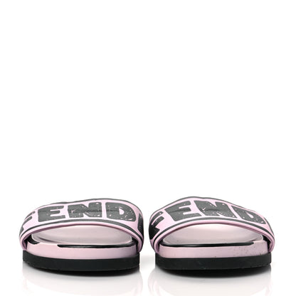 Fendi X JOSHUA VIDES Roma Calfskin Fussbetts Slide Sandals 41 Pink Xiloph White Black 2 of 9
