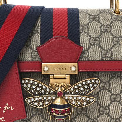 Gucci GG Supreme Monogram Small Queen Margaret Top Handle Bag Red 8 of 11
