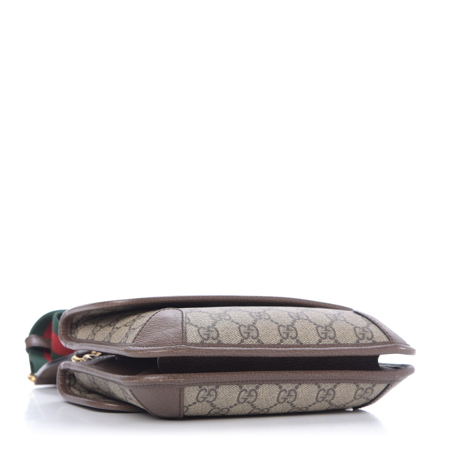 Gucci GG Supreme Monogram Web Small Neo Vintage Double Flap Messenger Bag Beige New Acero 4 of 10