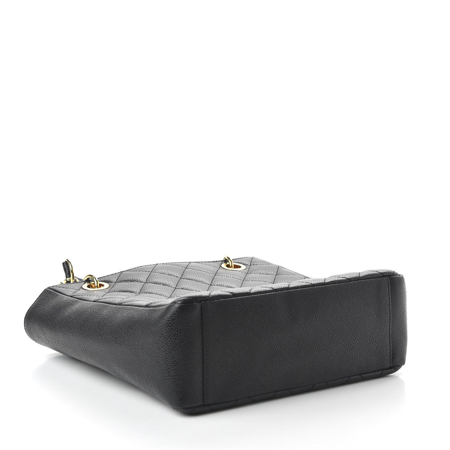 Caviar Quilted Petit Shopping Tote PST Black