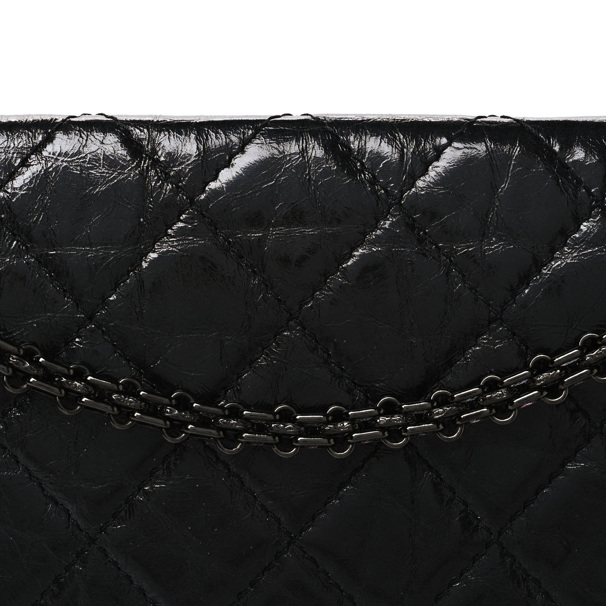 Chanel Glazed Aged Calfskin Quilted 2.55 Reissue 227 Flap So Black 8 of 10