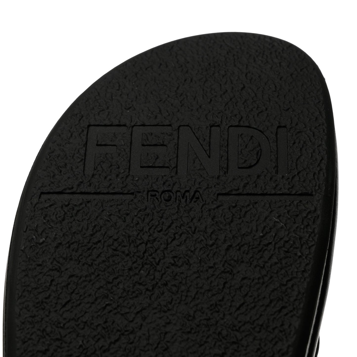 Vitello Womens Fendigraphy Slide Sandals 40 Black