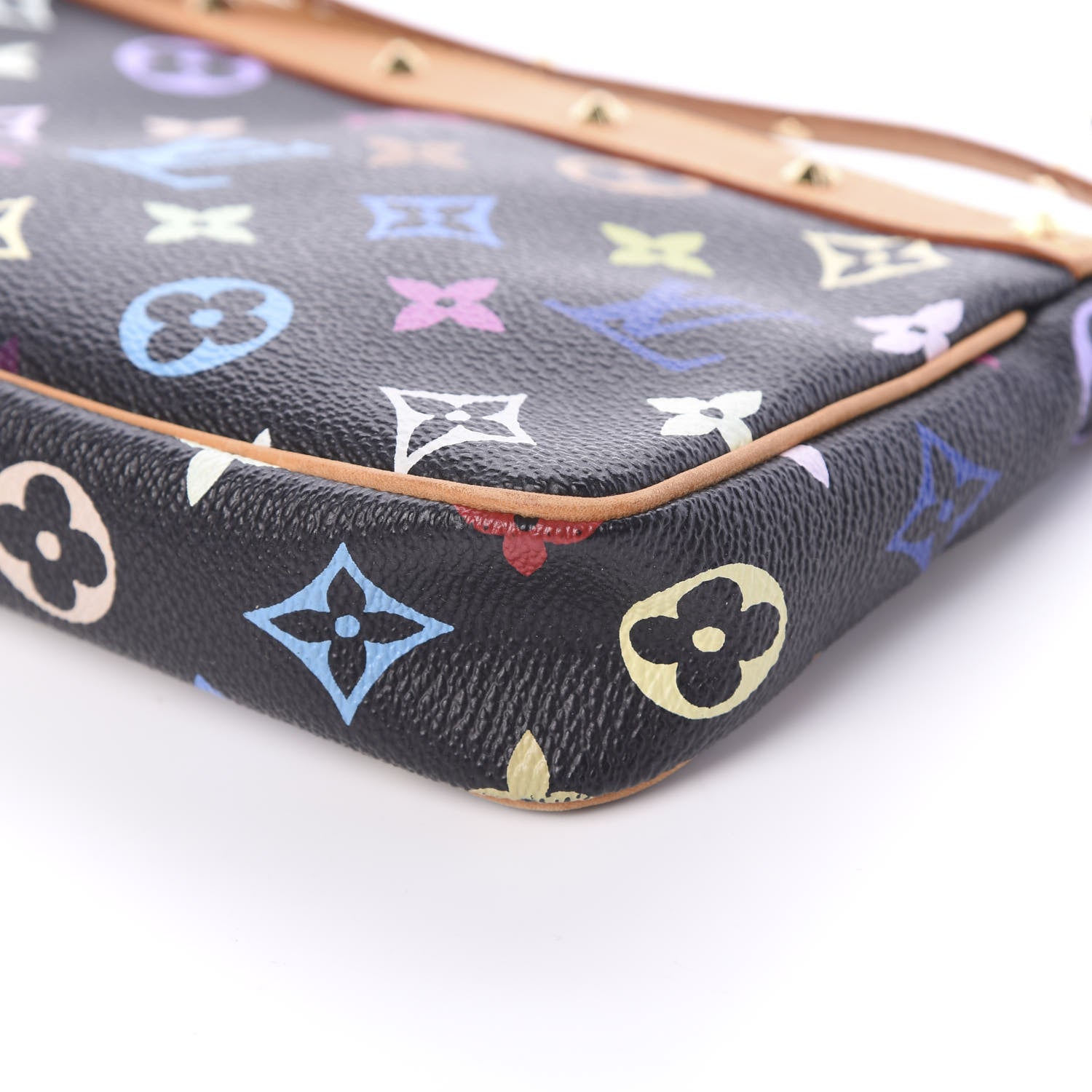 Louis Vuitton Monogram Multicolor Pochette Accessories Black 10 of 13