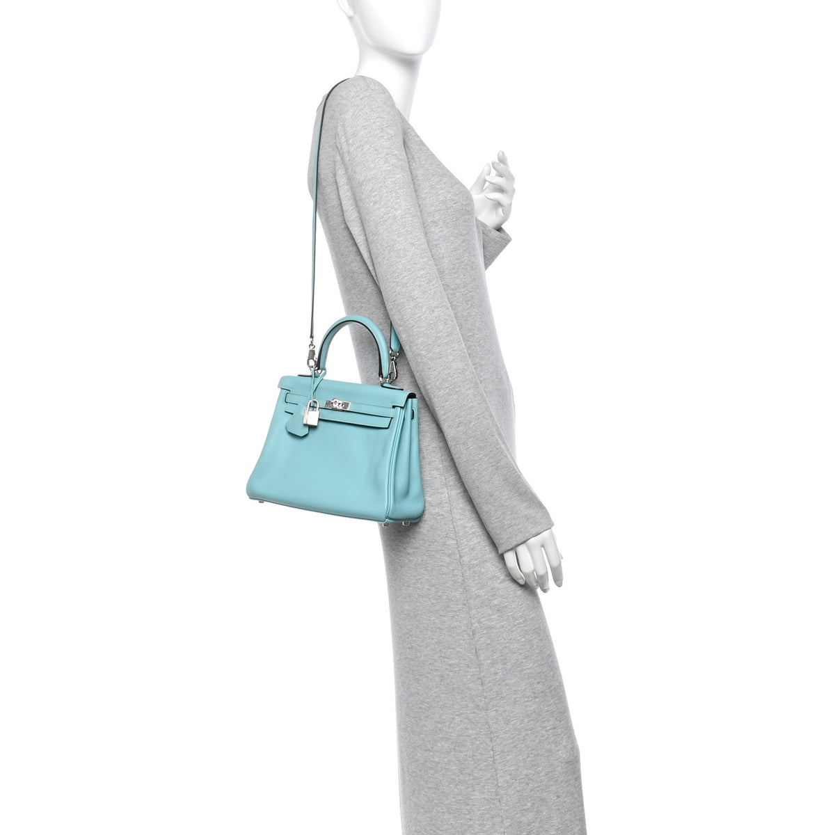 Hermes Swift Kelly Retourne 25 Bleu Atoll 2 of 10