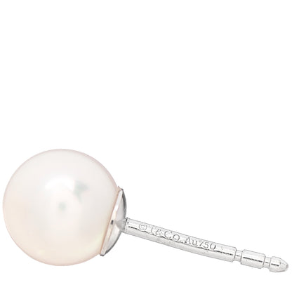 Tiffany 18K White Gold Akoya Pearl 6-6.5mm Signature Pearl Earrings 4 of 4