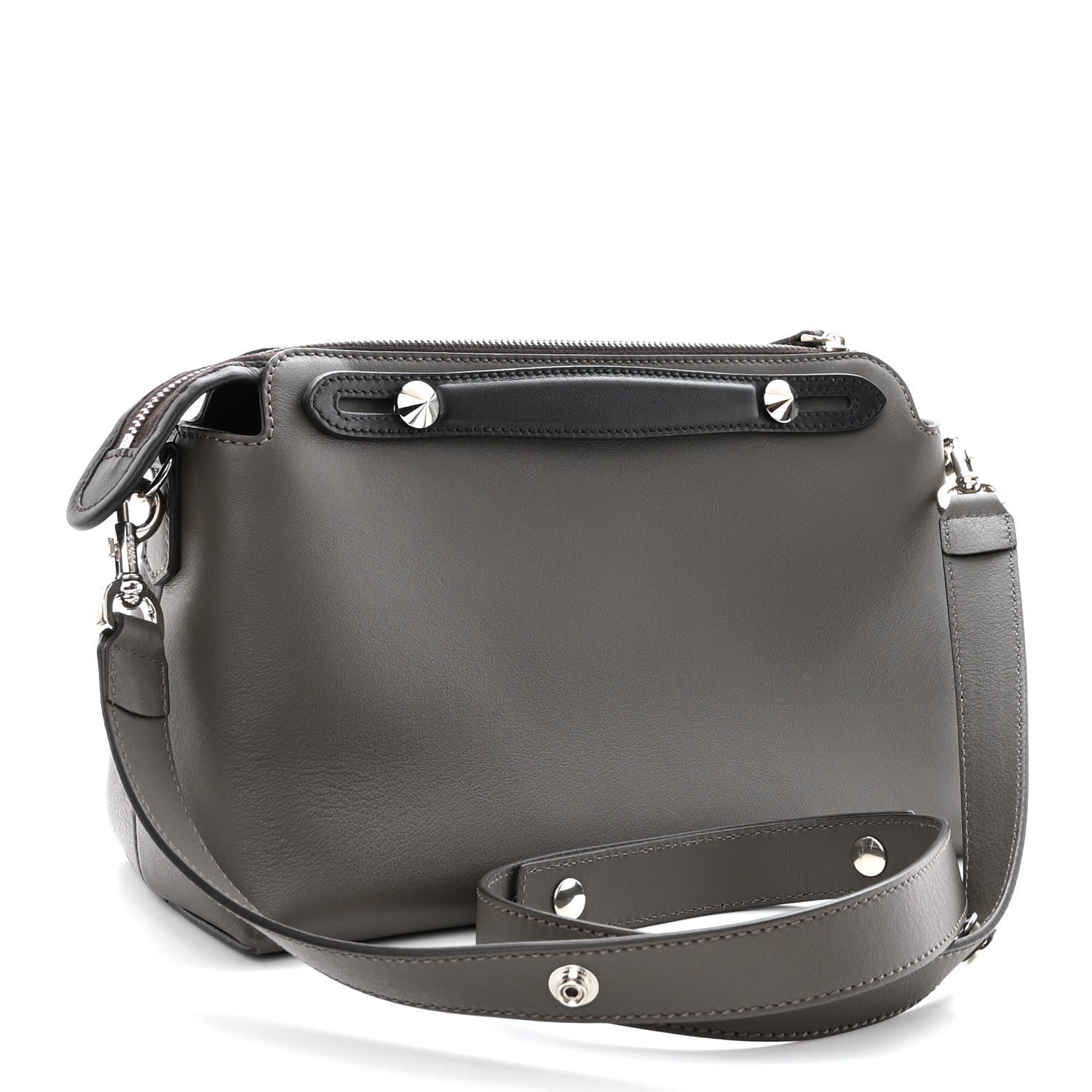 Fendi Vitello Dolce 4 Color Medium By The Way Boston Bag Carbone Grigio Polvere Multicolor 3 of 10