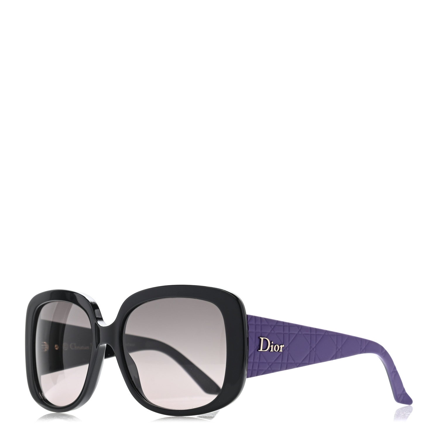 Christian Dior Resin Cannage Dior Lady Lady 10 Sunglasses Black Purple 1 of 8