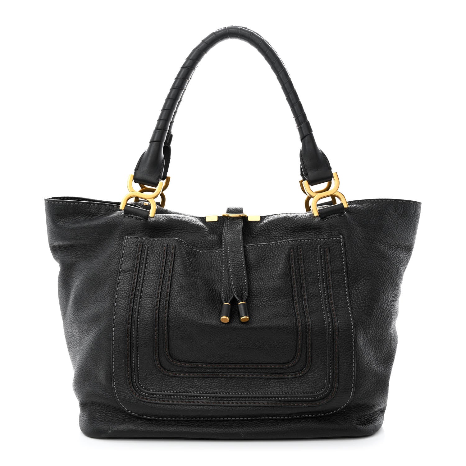 Chloe Calfskin Large New Marcie Tote Black 1 of 12