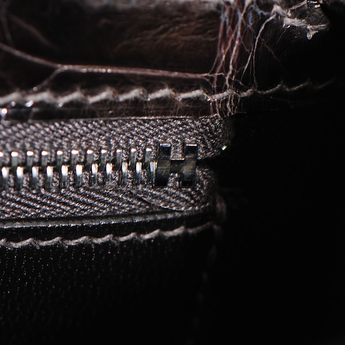 Shiny Niloticus Crocodile Kelly Sellier 25 Graphite