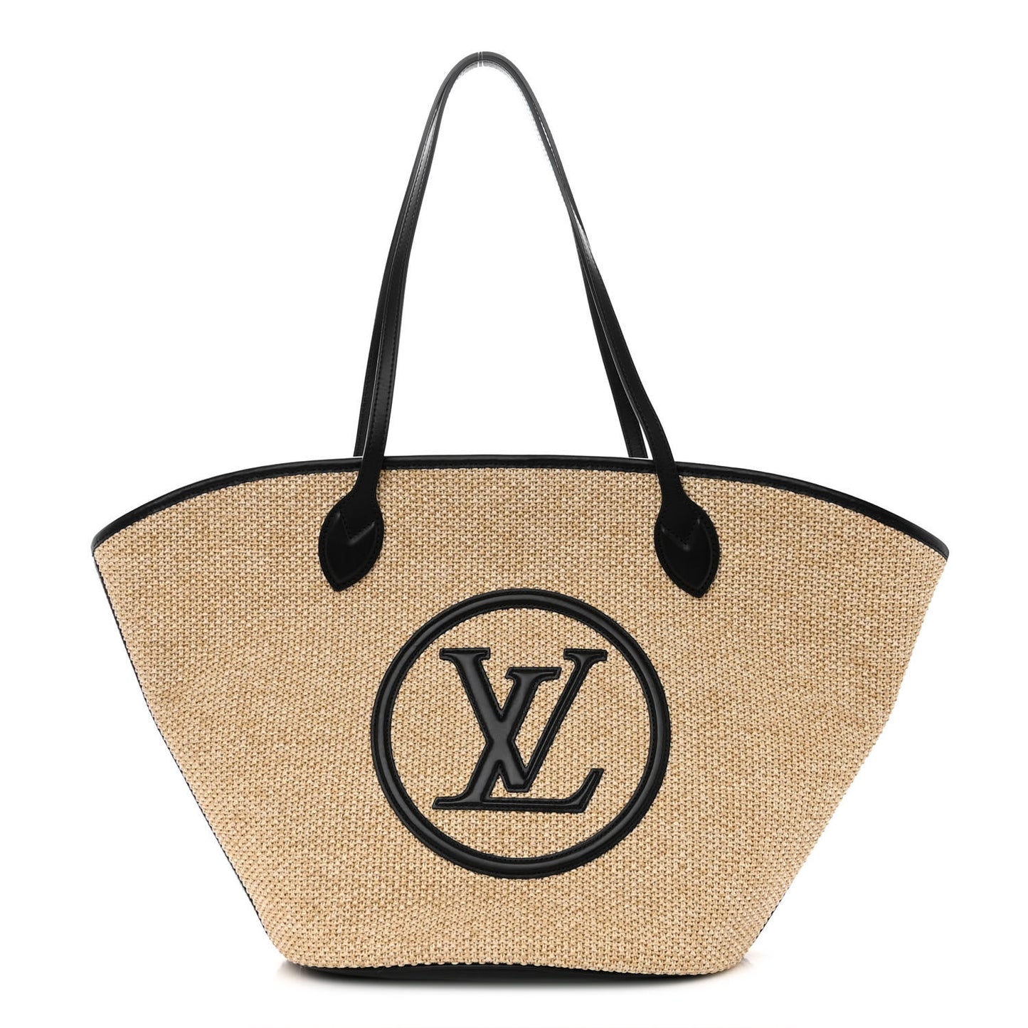 Raffia Saint Jacques Tote Black