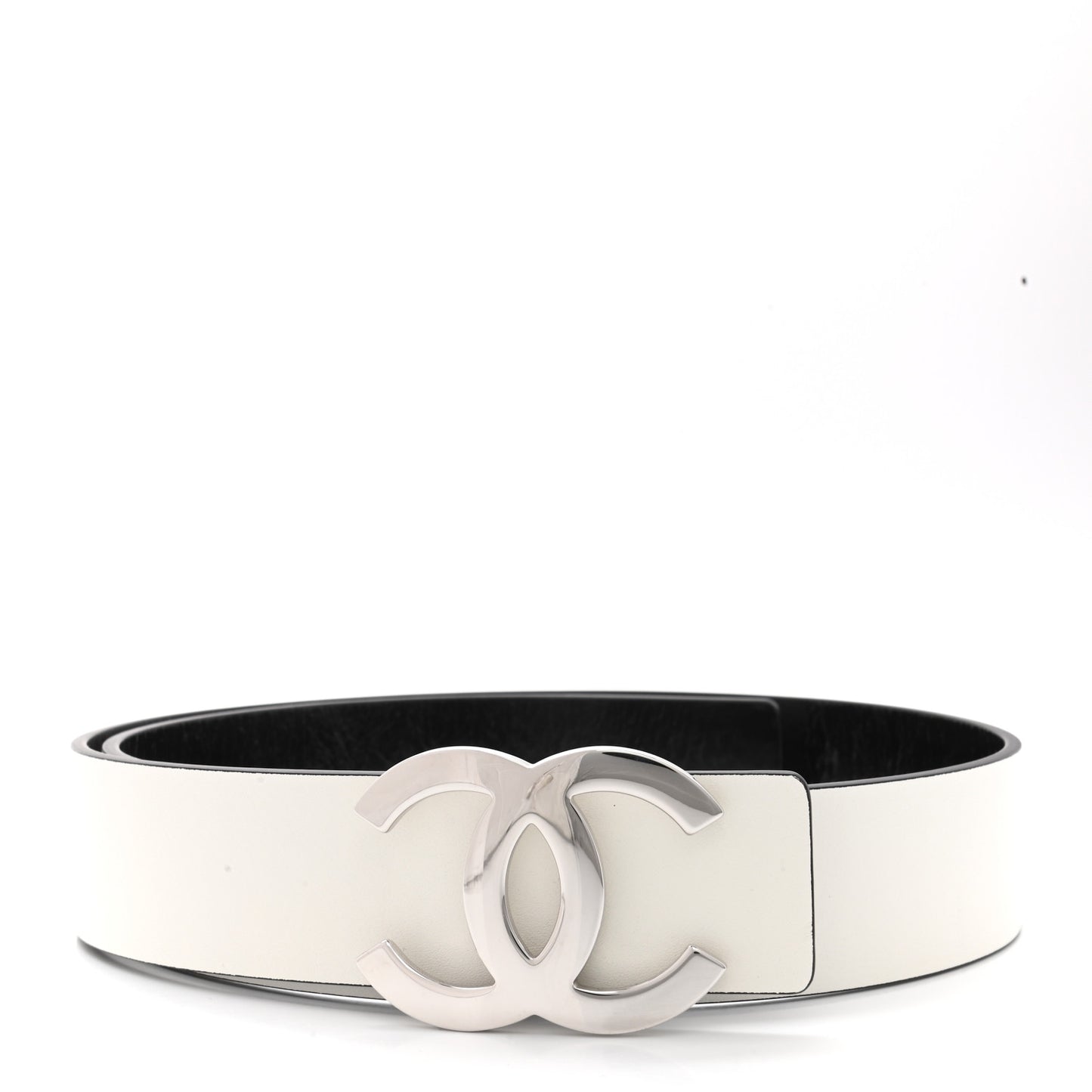 Calfskin CC Reversible Belt 75 White Black