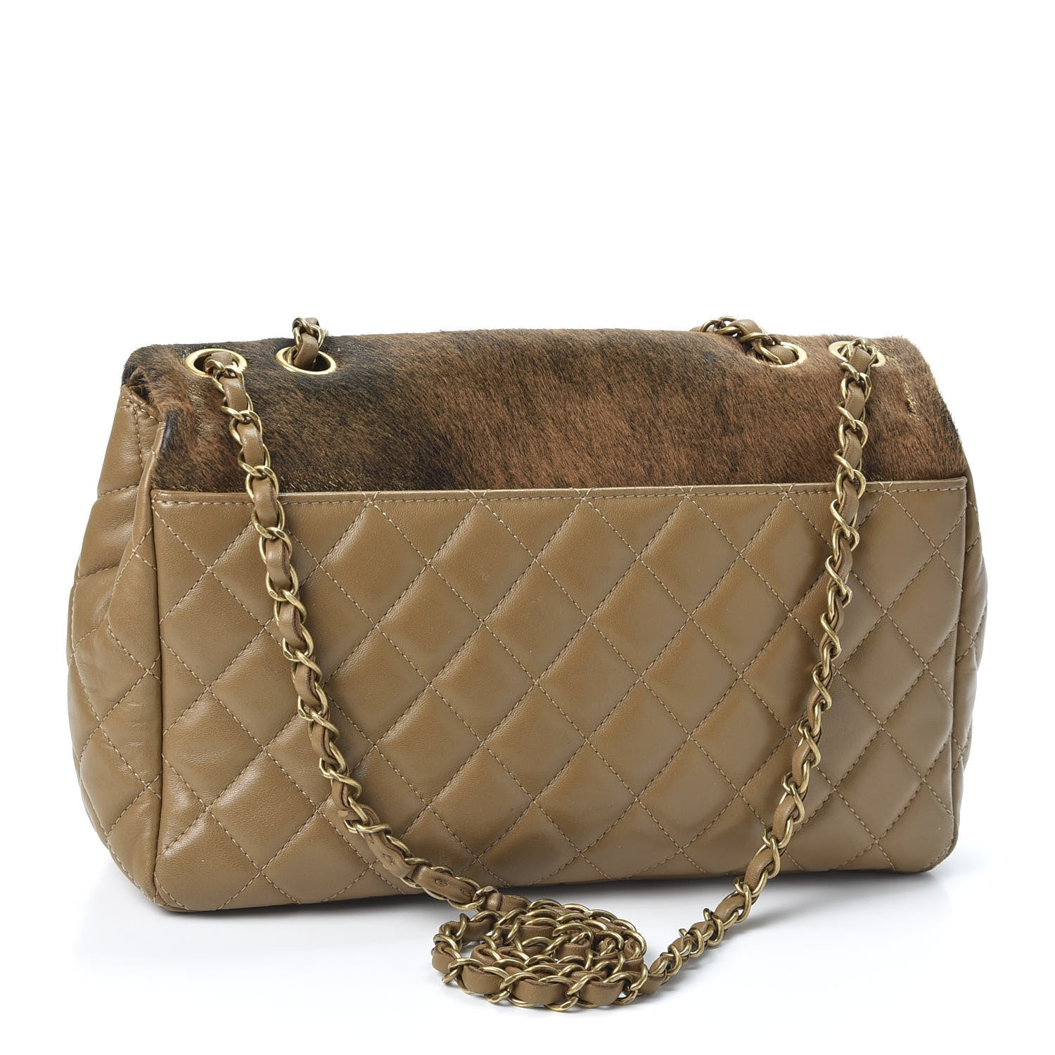 Chanel Pony Hair Lambskin Medium Paris Dallas Single Flap Brown 2 of 9