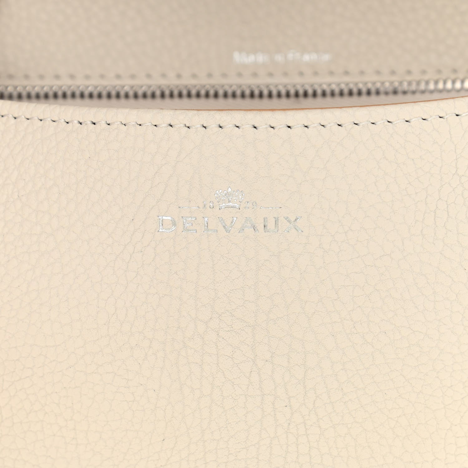 Delvaux Crispy Calfskin MM Brillant Satchel Ivory 6 of 9