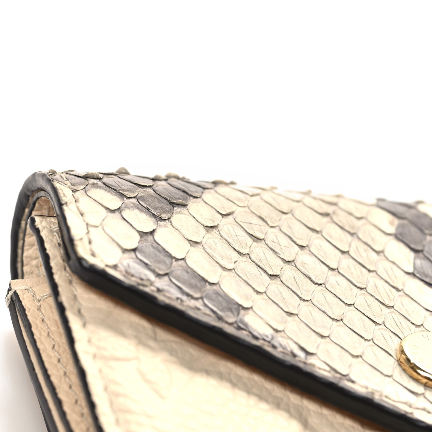 Snakeskin Empreinte Zoe Wallet Creme