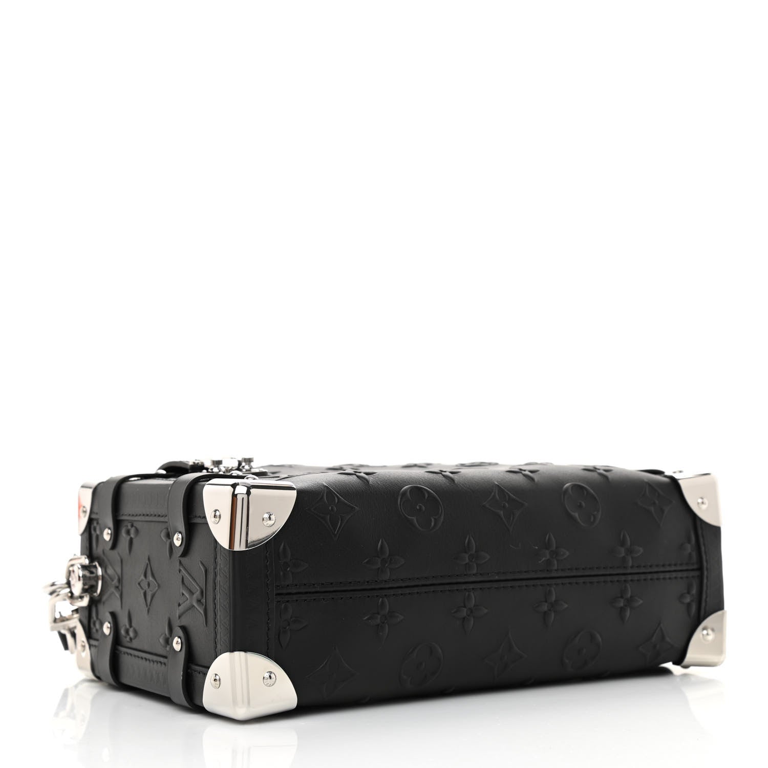 Louis Vuitton Calfskin Debossed Monogram Side Trunk Black 4 of 7