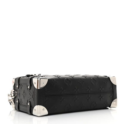 Louis Vuitton Calfskin Debossed Monogram Side Trunk Black 4 of 7