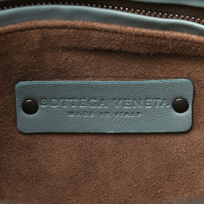 Bottega Veneta Nappa Intrecciato Floral Embroidered Pillow Crossbody Messenger Blue 5 of 9